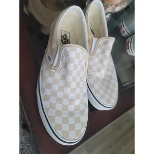 Vans Classic Slip-On Color Theory Checkerboard Creme Brule Slip On M 11.5 W 13